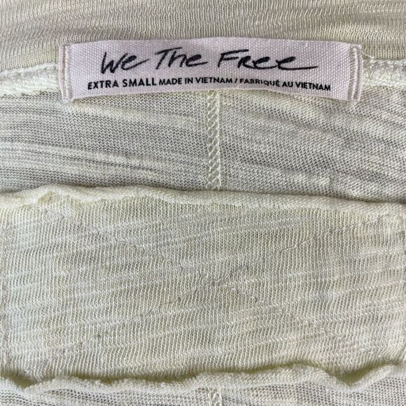 NWT We The Free Yellow V-Neck Distressed T-Shirt Size XS - Picture 8 of 8